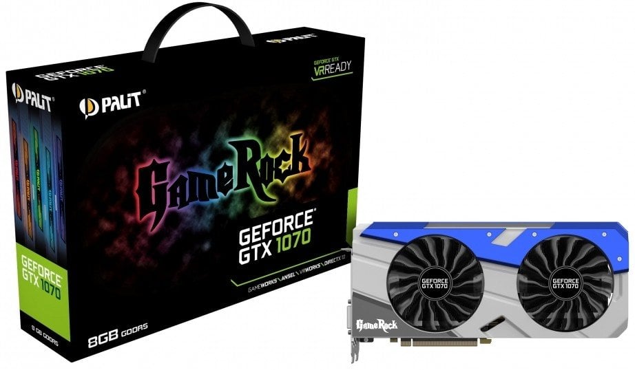 Видеокарта Palit GeForce GTX 1070 GameRock 8GB GDDR5 (NE51070T15P2-1041G) б/у